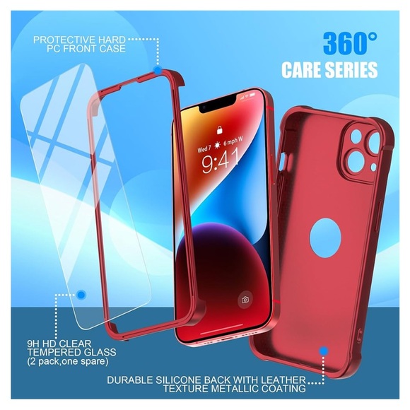 ❤️ 3/$45 ❤️ Oretech iPhone 14 red phone case, NWOT - Picture 8 of 16